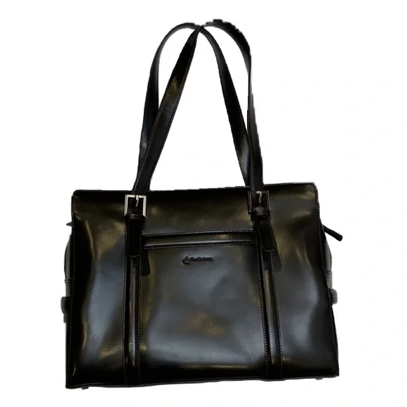 Franklin Covey Brown Leather Laptop Tablet Briefcase - Picture 16 of 16